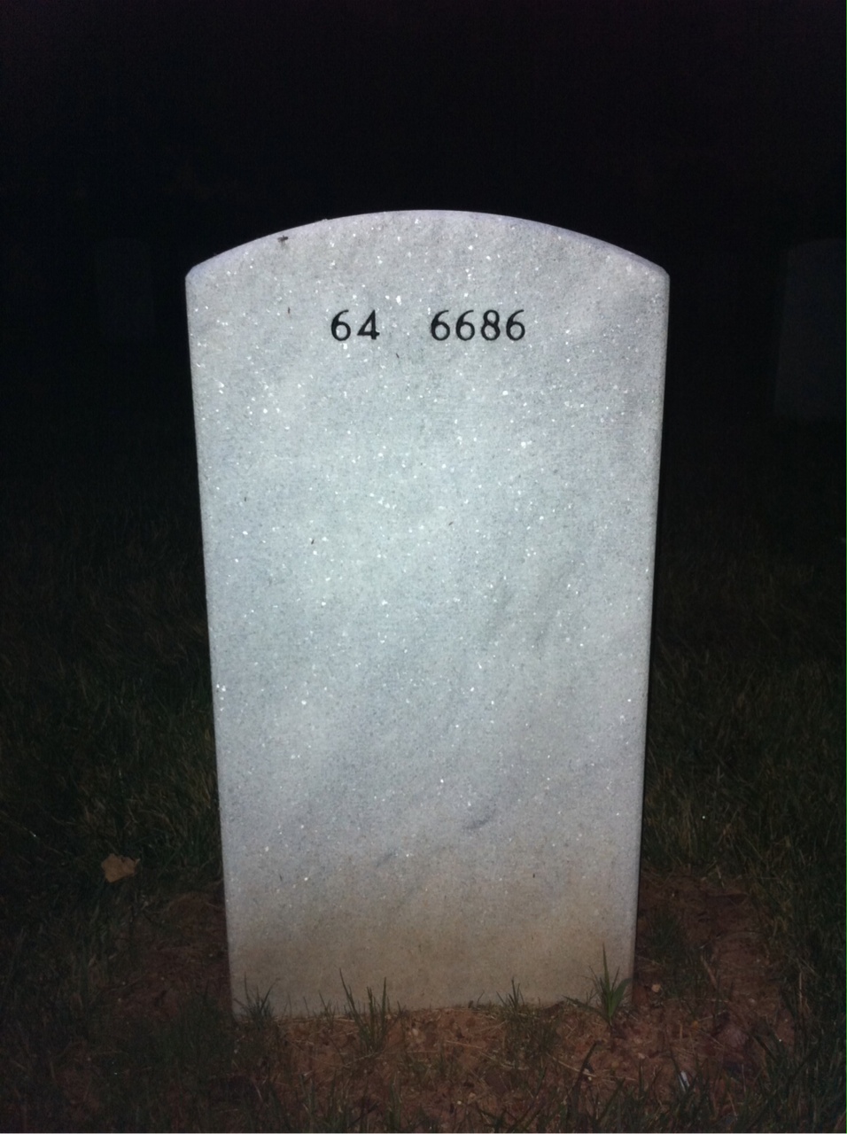Back of headstone — Robert Pickett