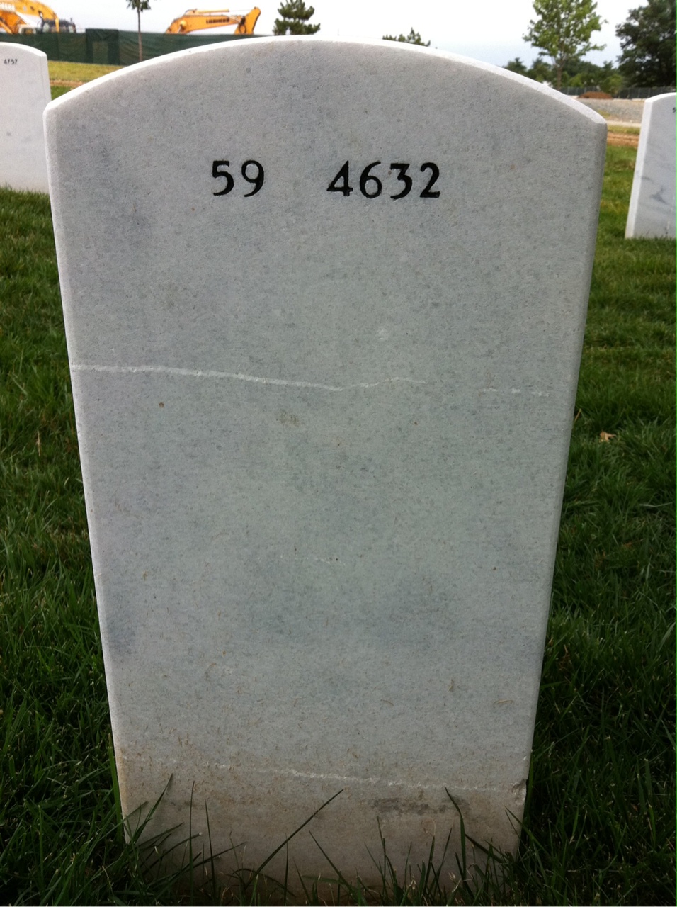 Back of headstone — Randolph Moon