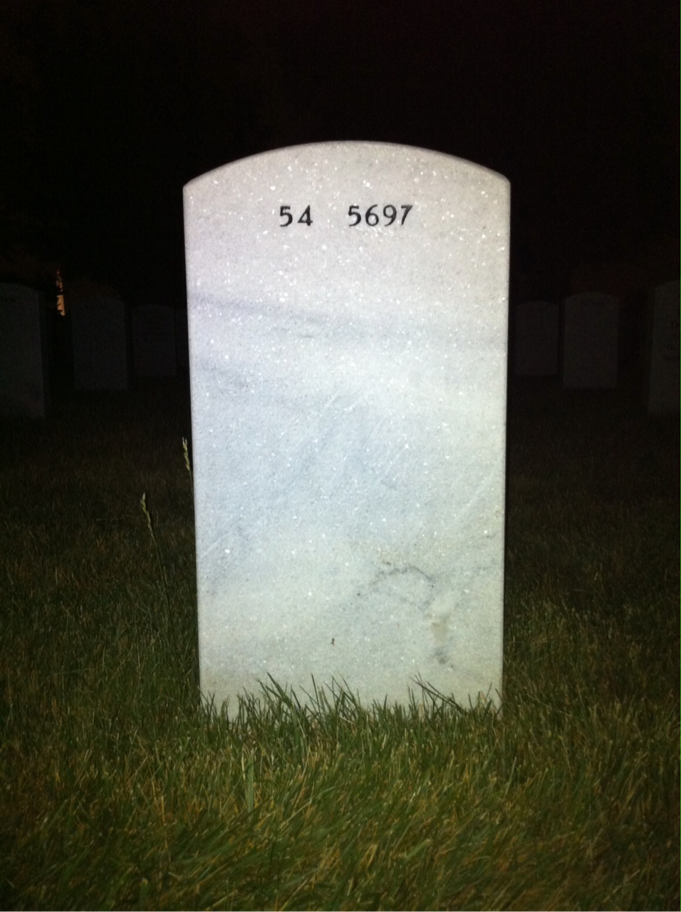 Back of headstone — Betty Javins