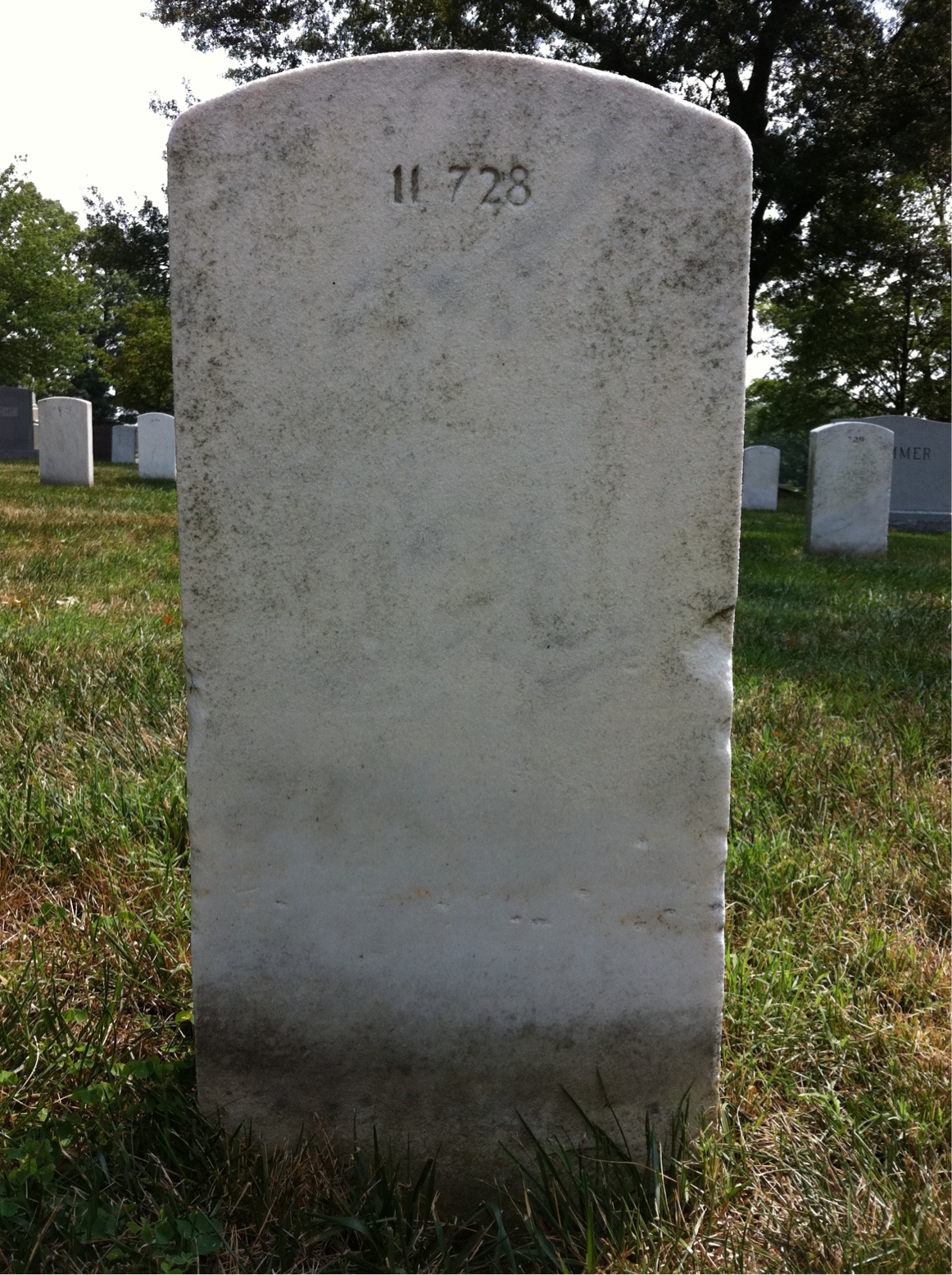 Back of headstone — Alice Bankert