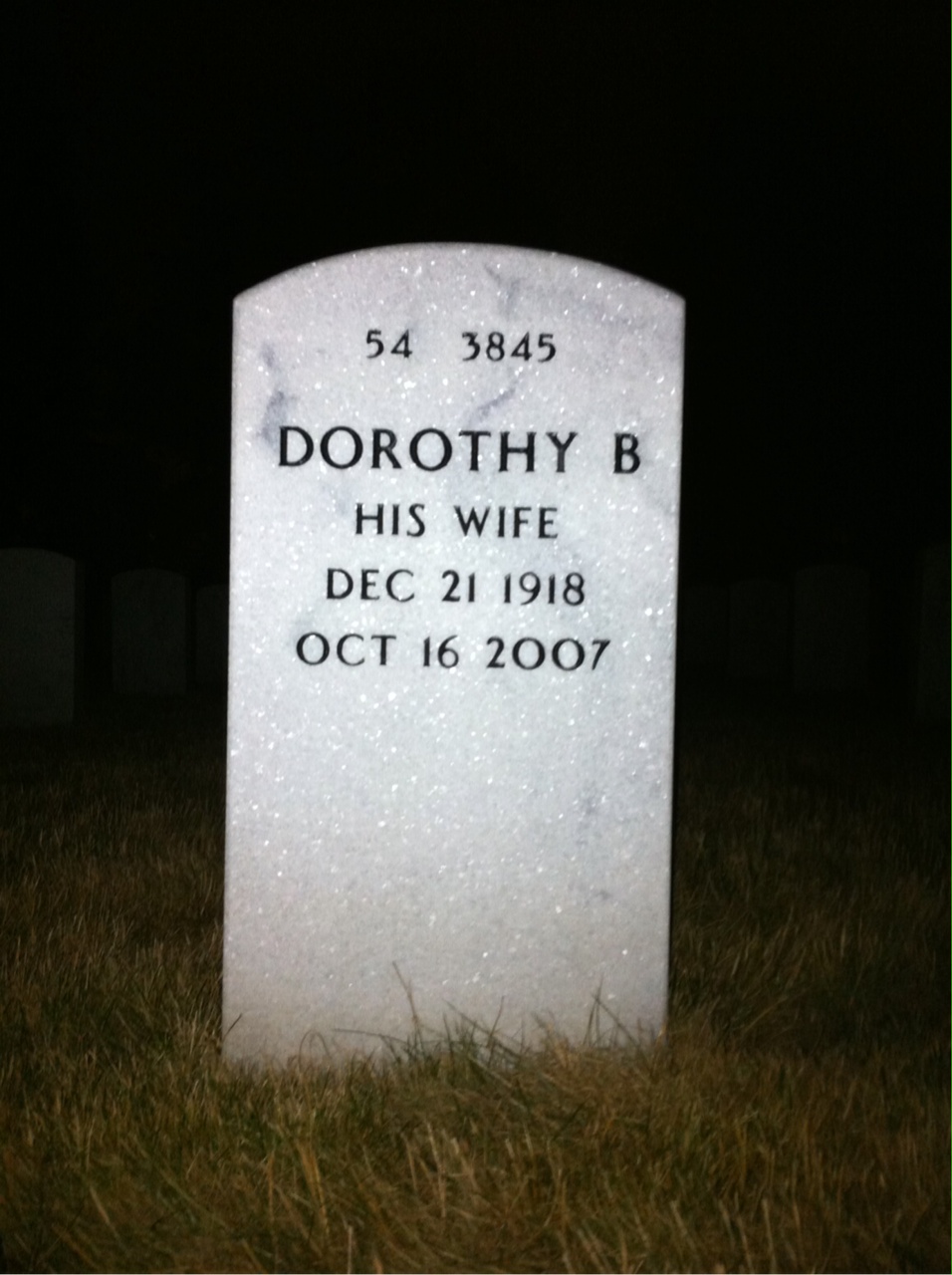 Back of headstone — John Turbish