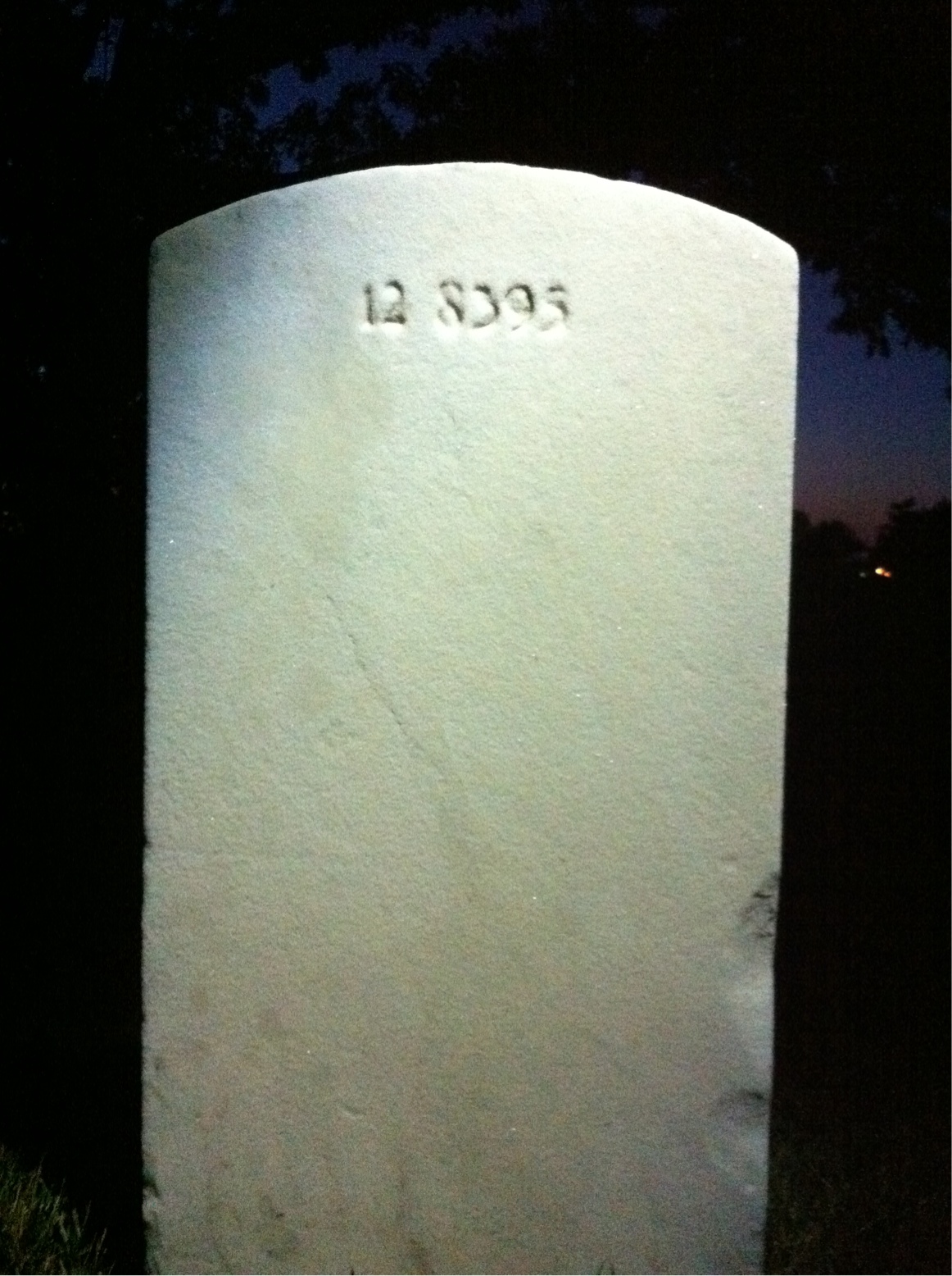 Back of headstone — Howard Barrett