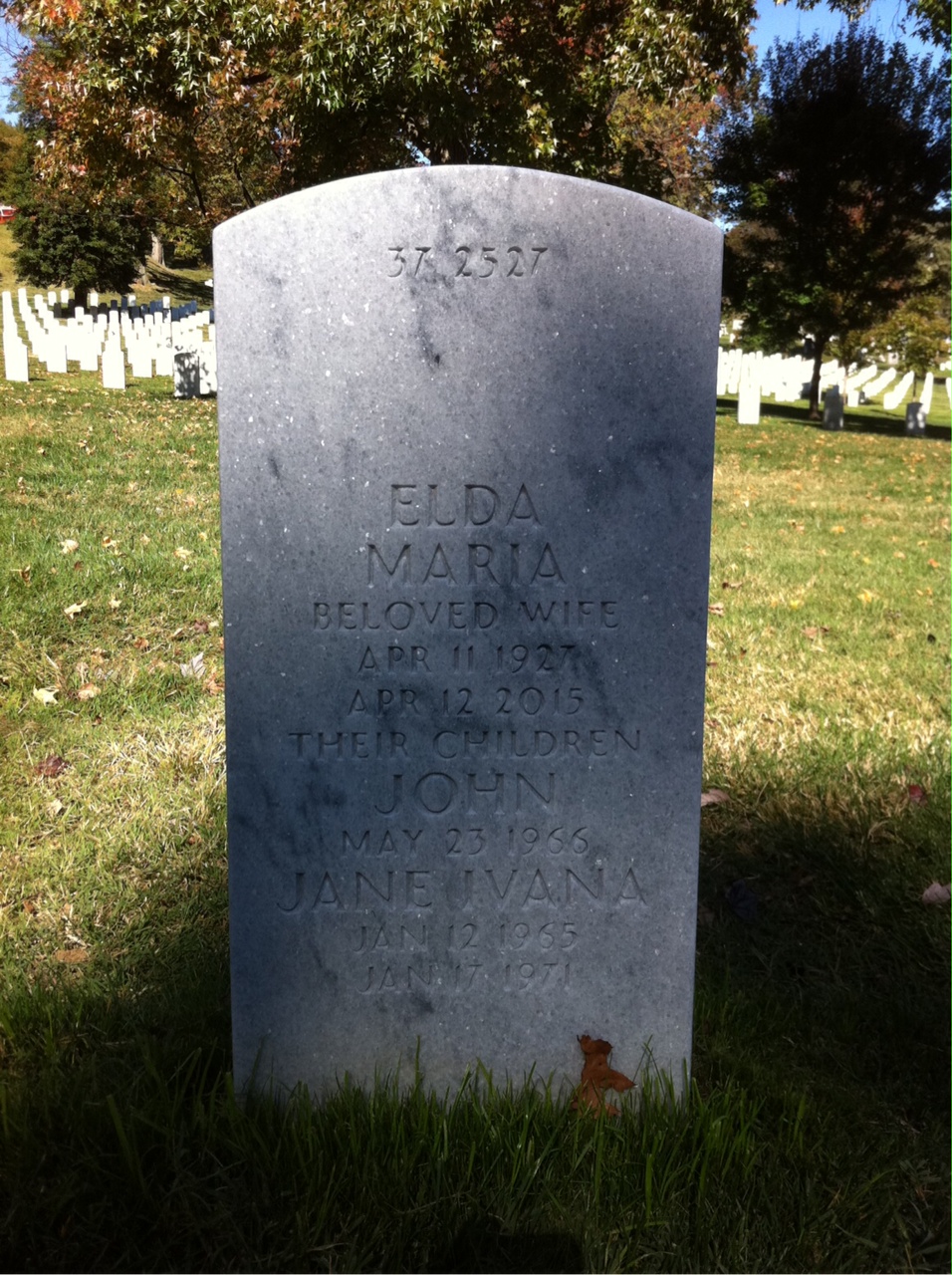 Back of headstone — Henry Czerwinski