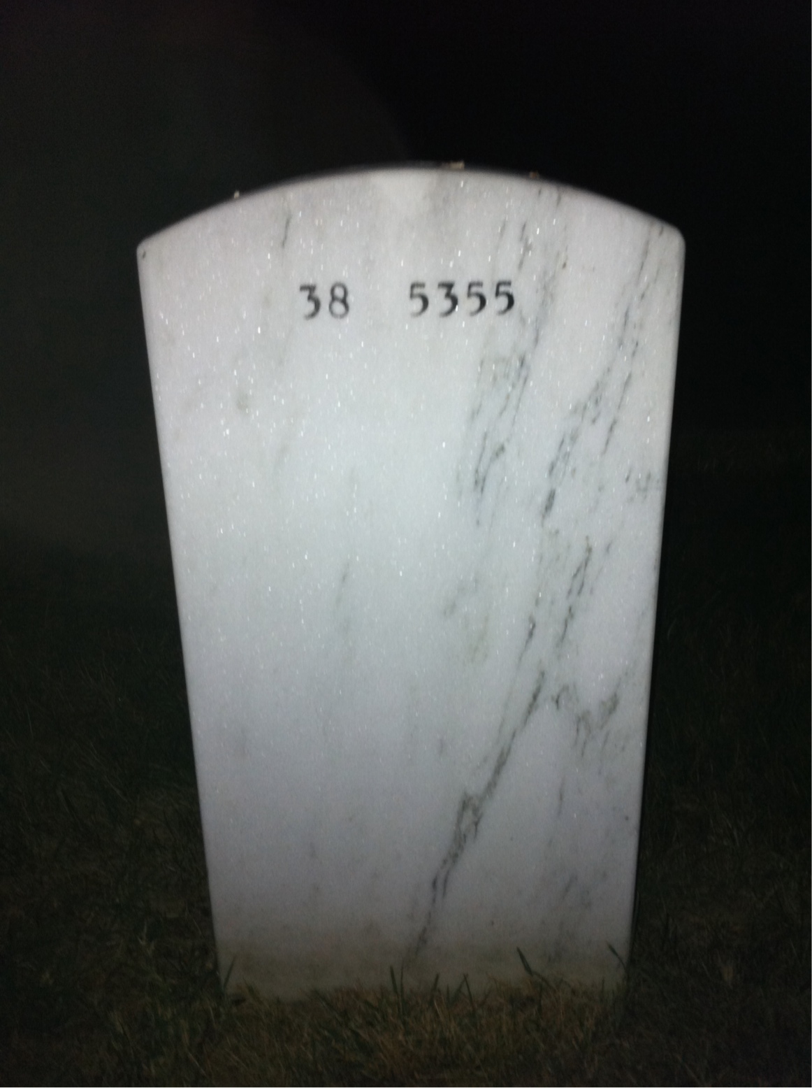 Back of headstone — Robert Barr