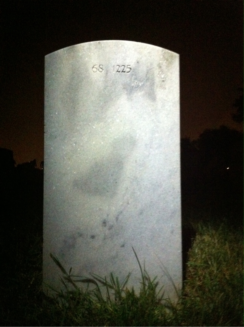 Back of headstone — James Alston