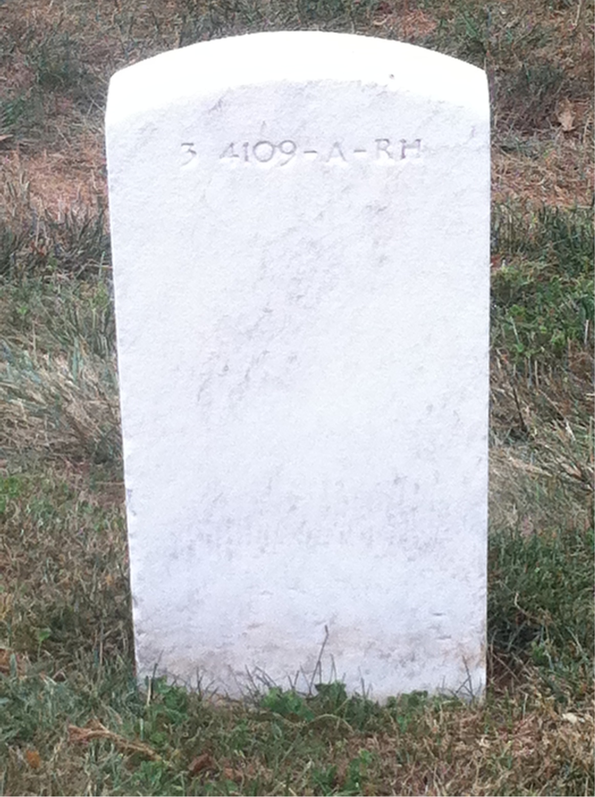 Back of headstone — Robert Crocker