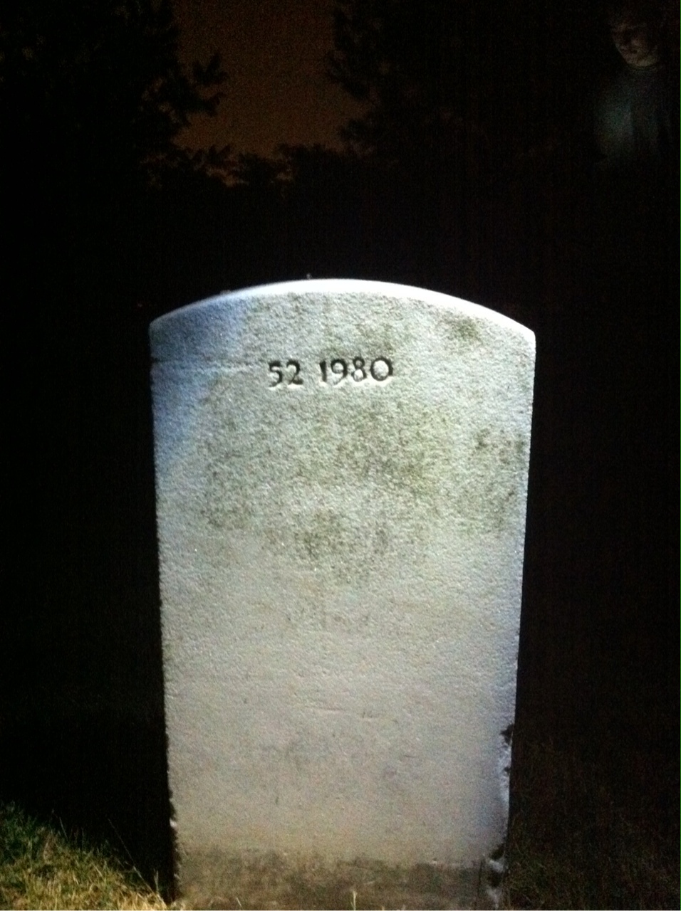 Back of headstone — Ray H Johnson
