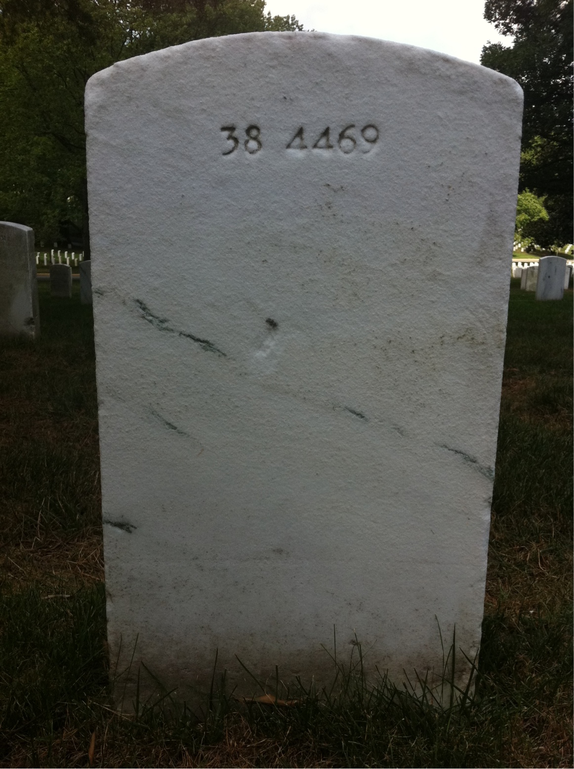 Back of headstone — John Ashley