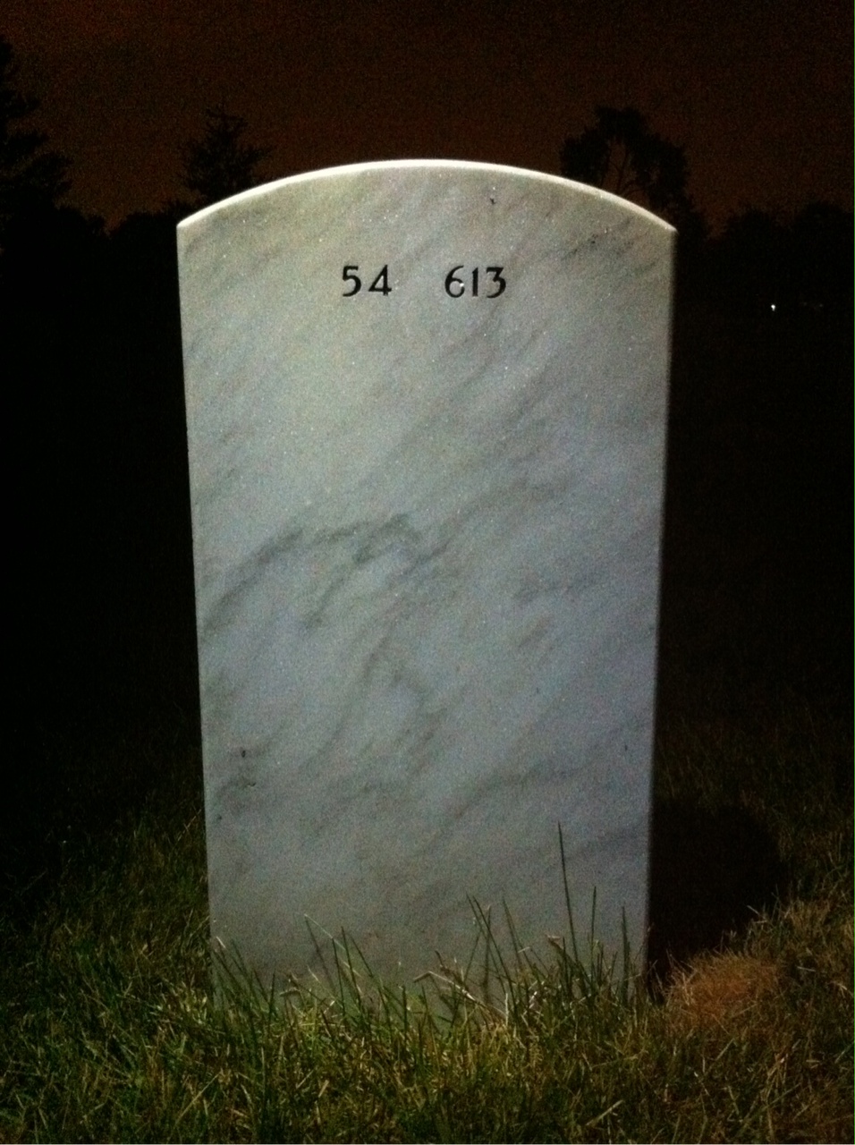 Back of headstone — Jimmy Broady