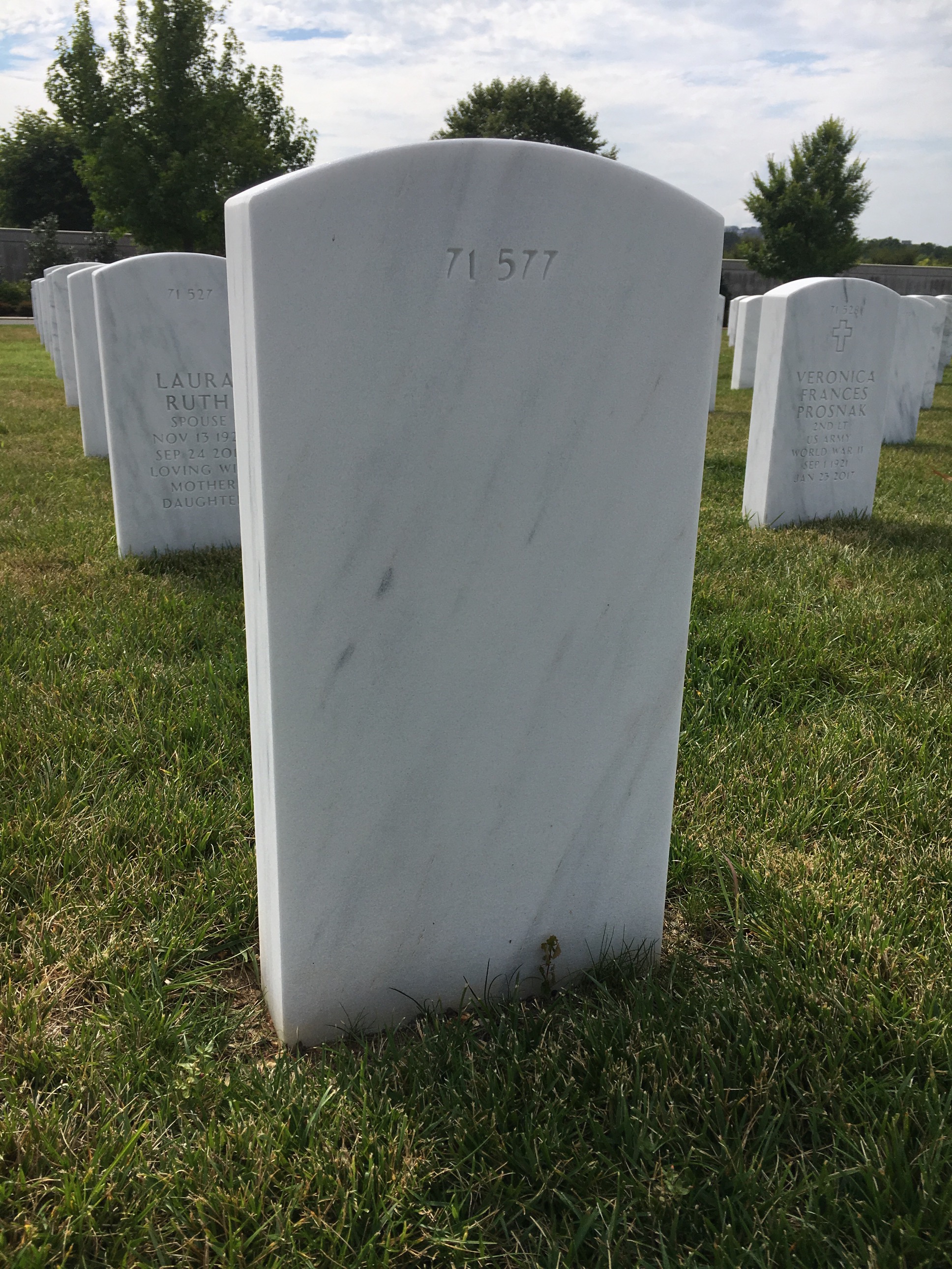 Back of headstone — Winston Arlen Dahl