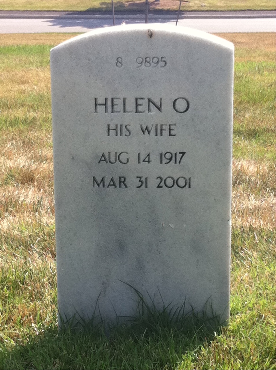 Back of headstone — Curtis Mckay