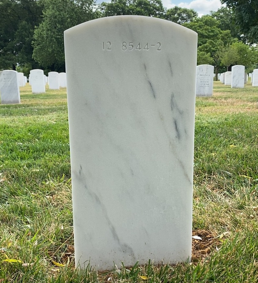 Back of headstone — David Mott