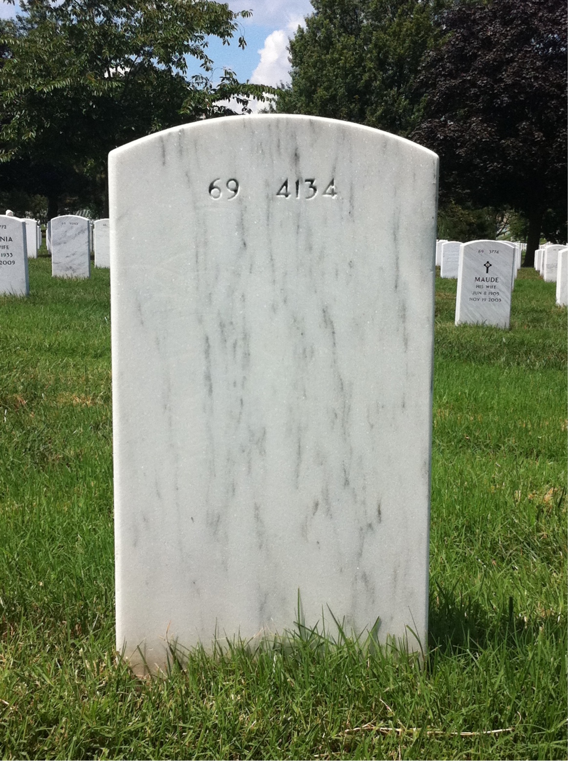 Back of headstone — Victor Mapes