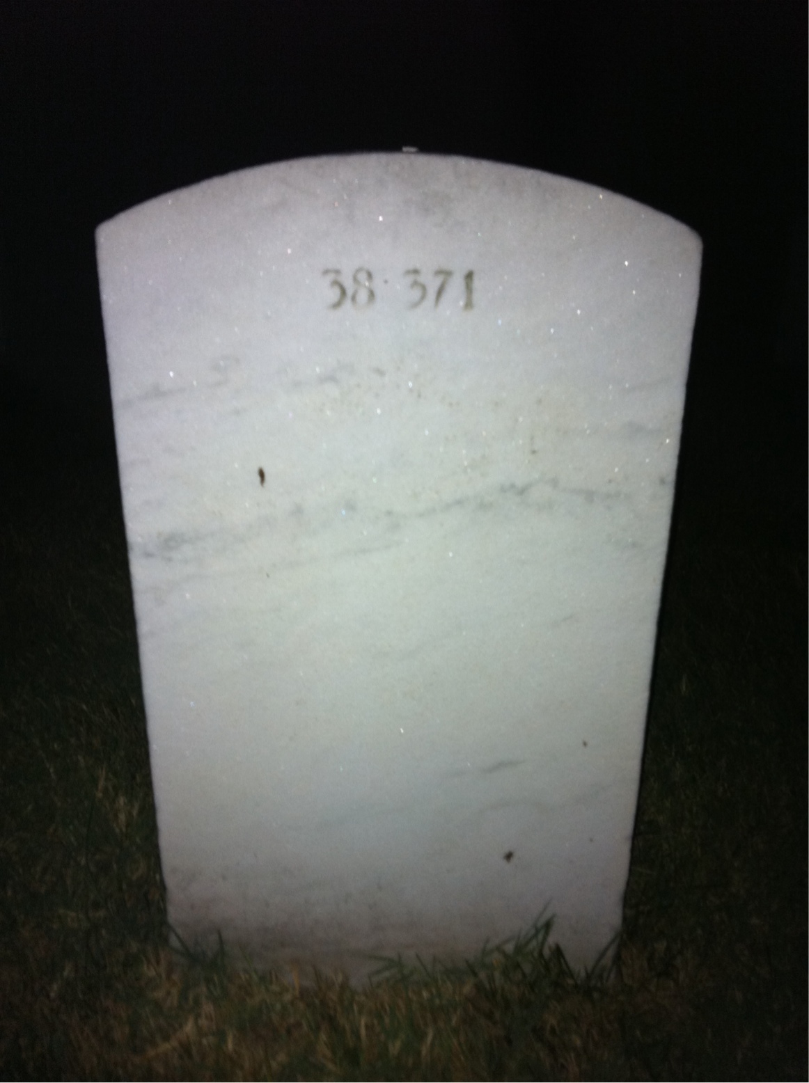 Back of headstone — Joseph Asbra