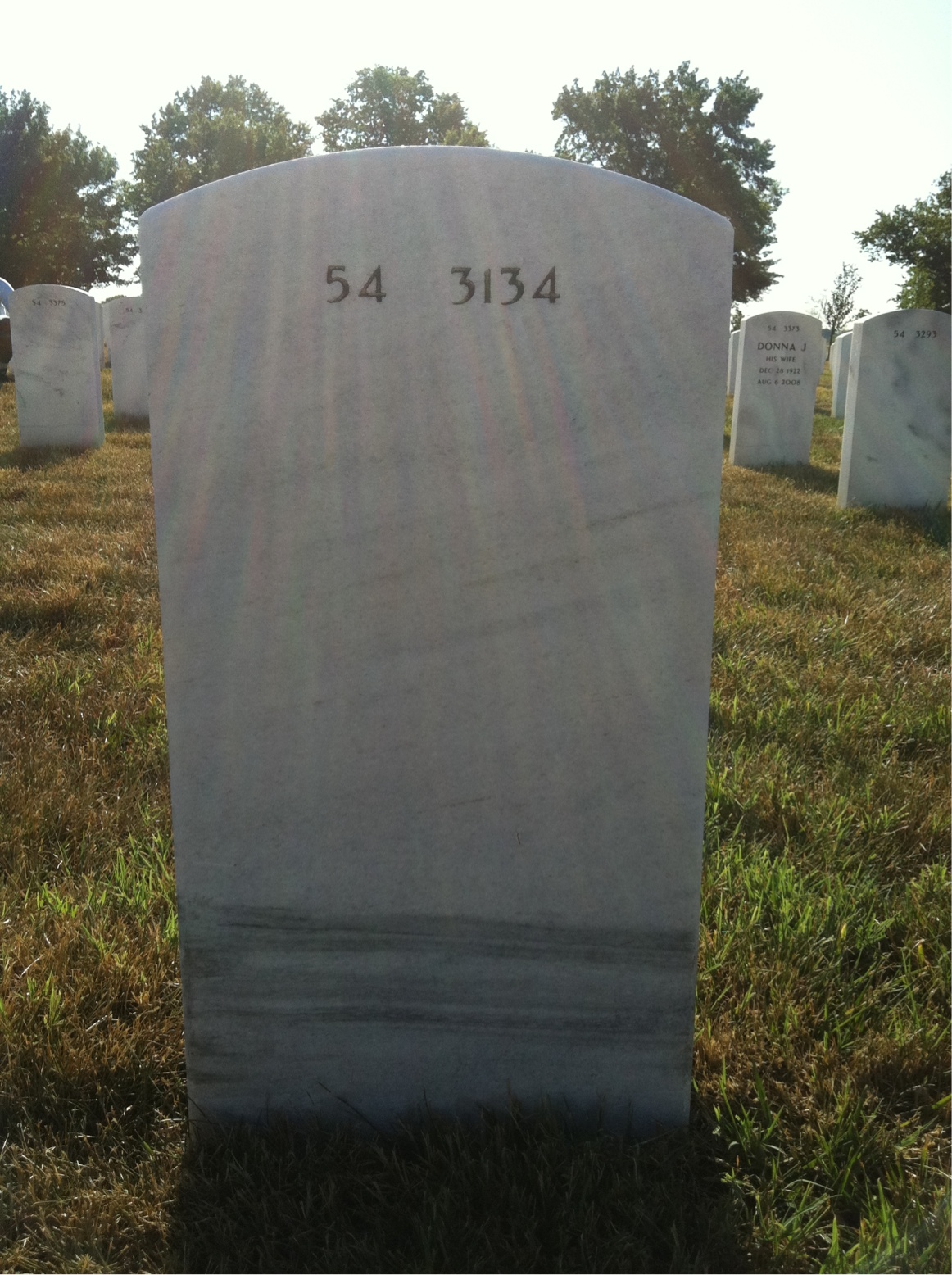 Back of headstone — Ethel Hagler