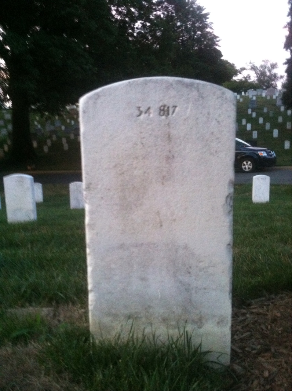 Back of headstone — William Miller