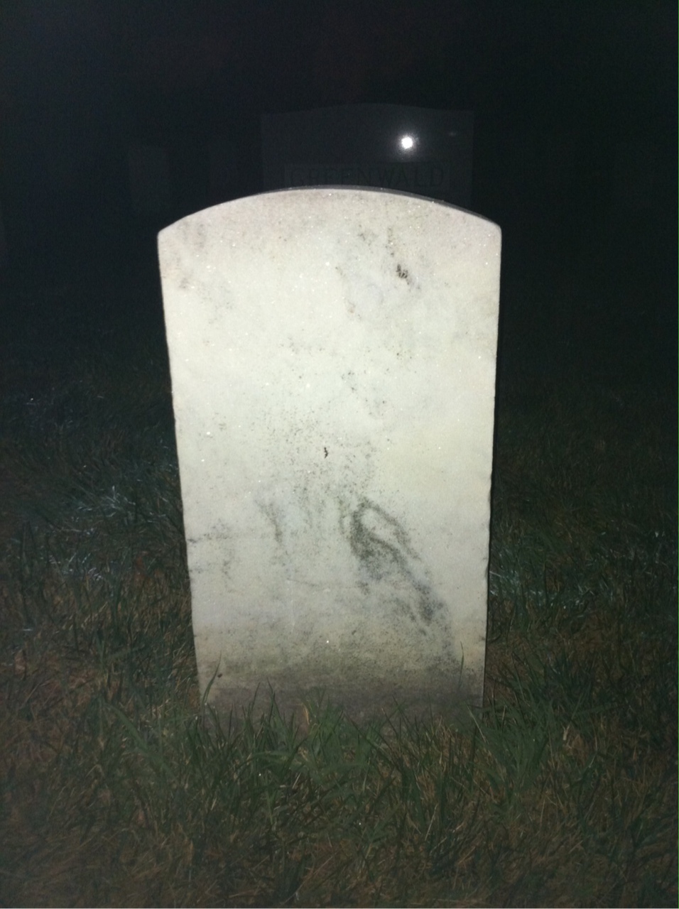 Back of headstone — John Blake