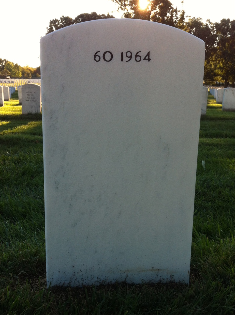 Back of headstone — William G Stolarcek