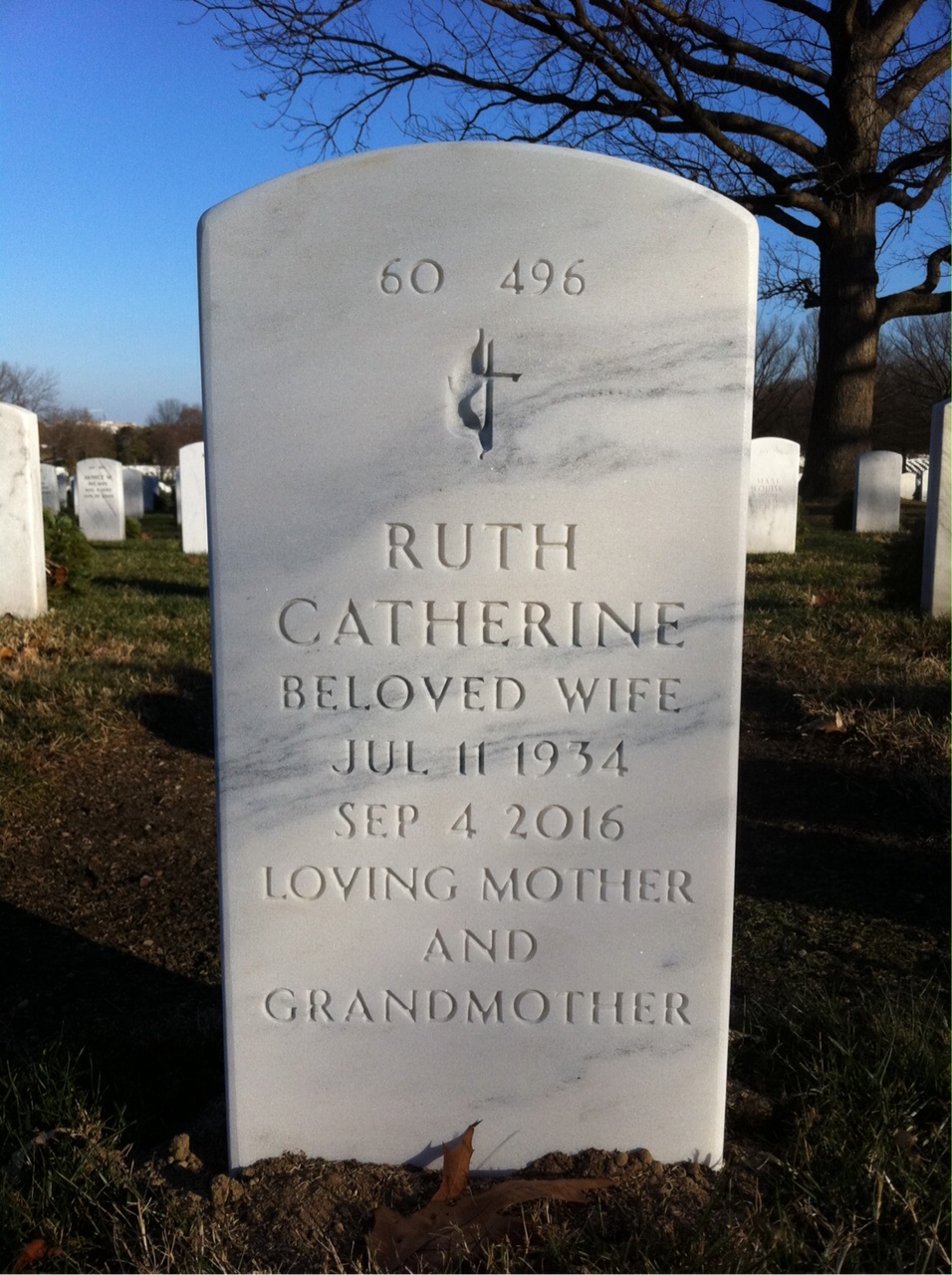 Back of headstone — Frank Newcomb