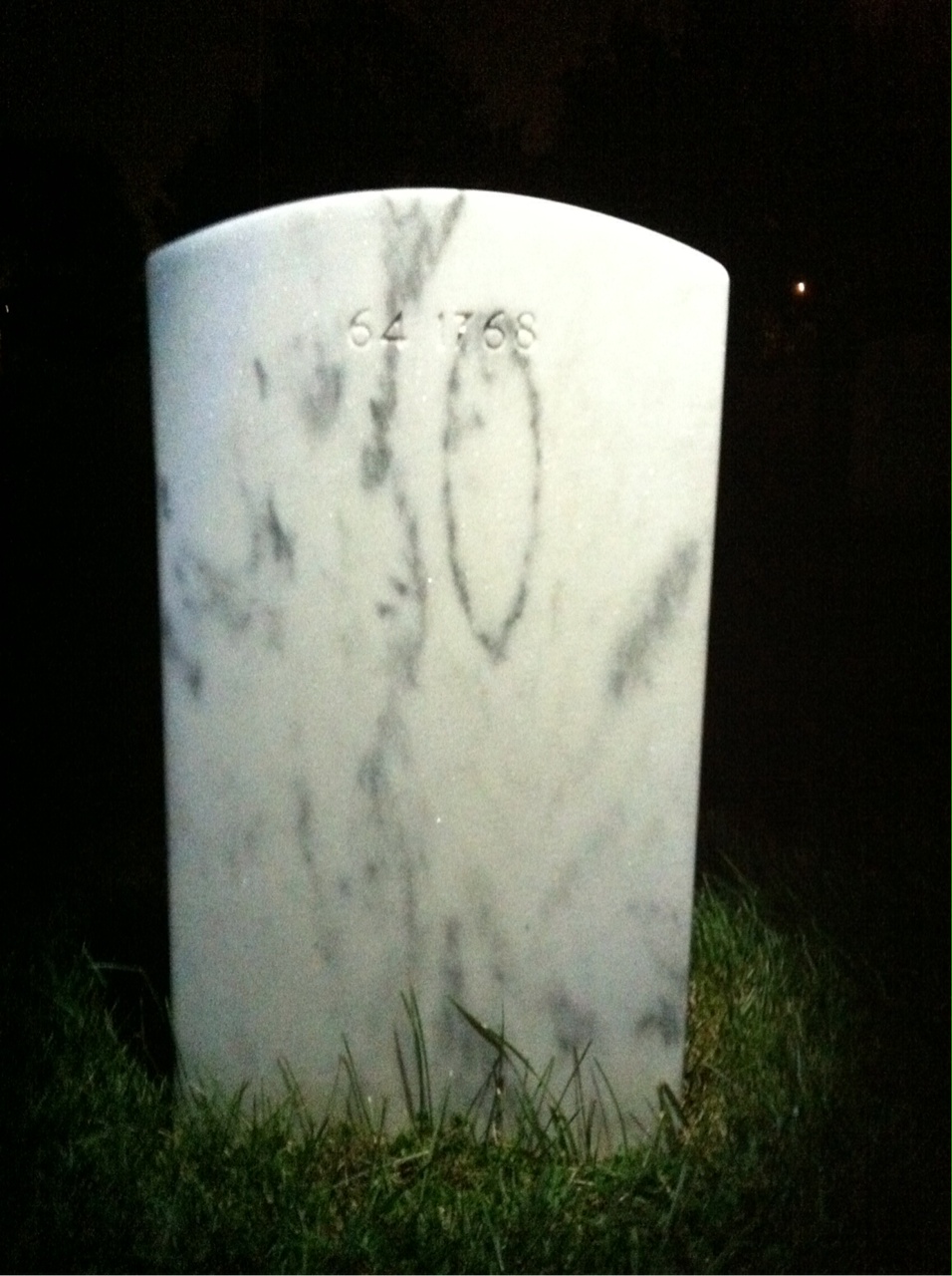 Back of headstone — Willard Inman