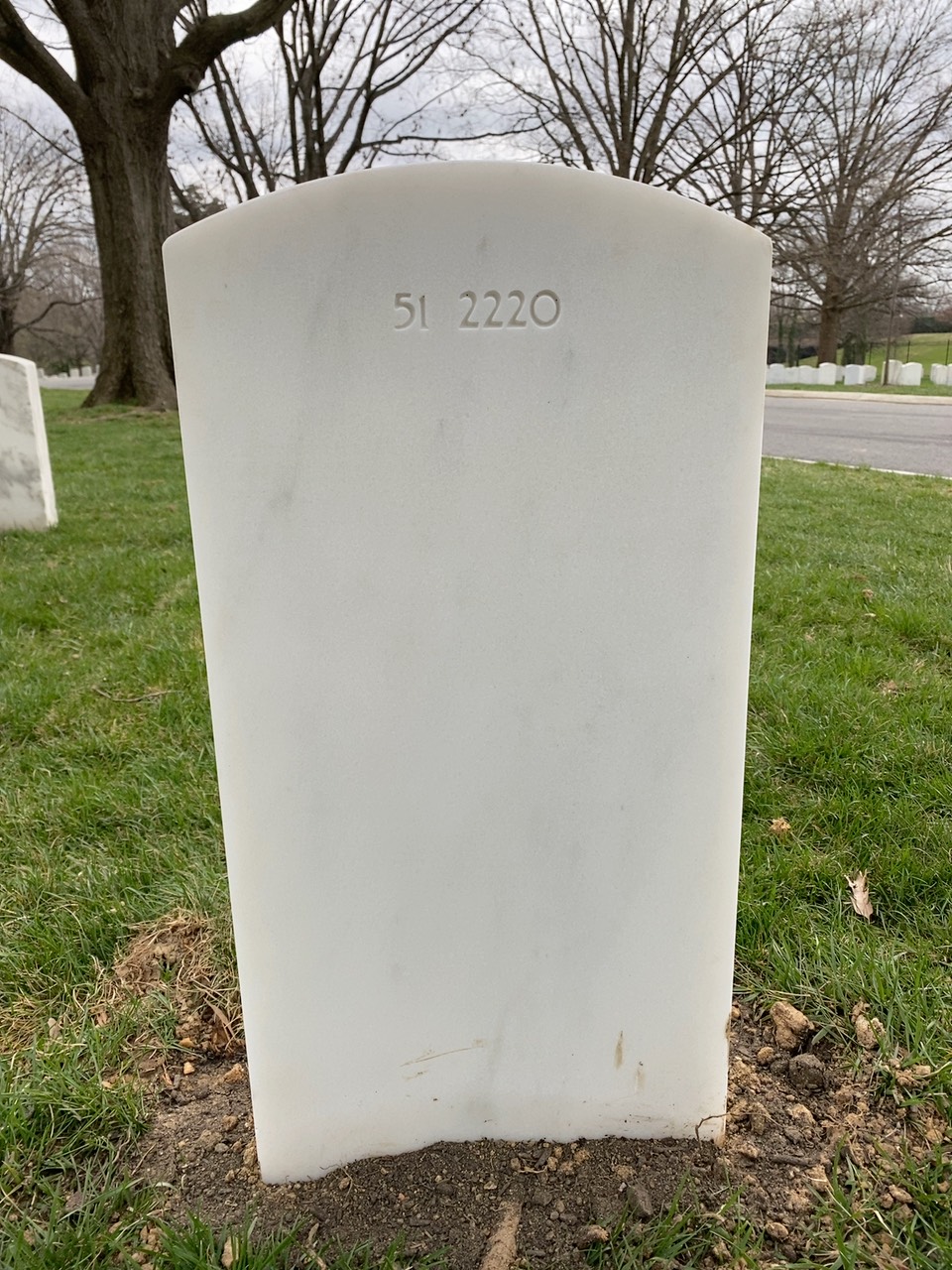Back of headstone — Thomas Anessi