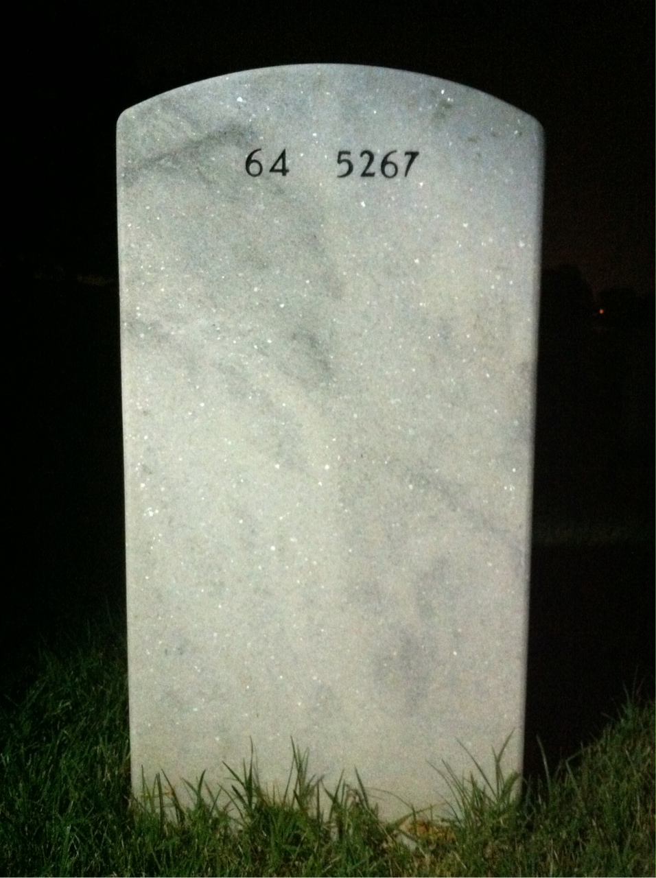 Back of headstone — Francis Massey