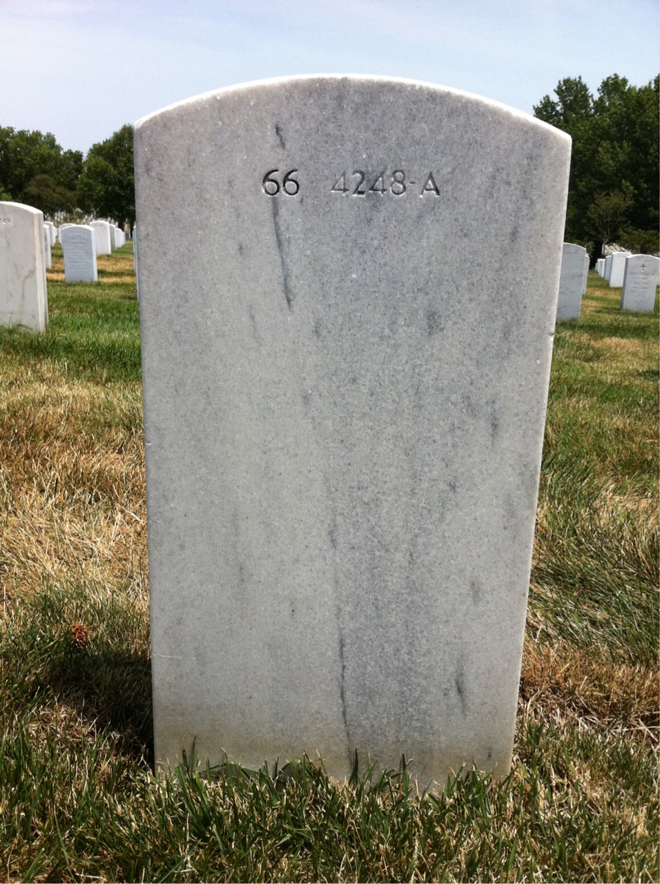 Back of headstone — Paul Marsell