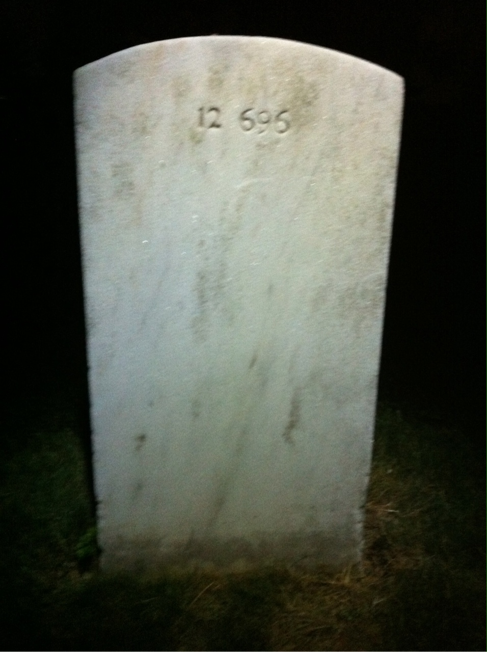 Back of headstone — James Mitchell