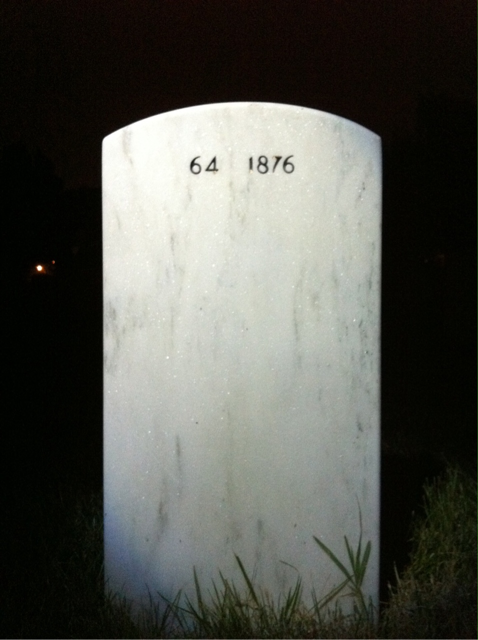 Back of headstone — Holland Vaughn