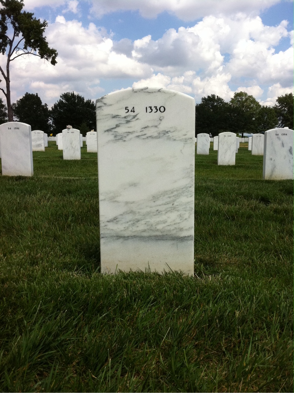 Back of headstone — Ralph Keiser