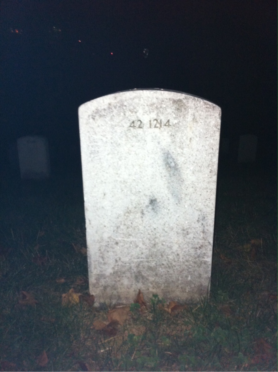 Back of headstone — Helen Arnold