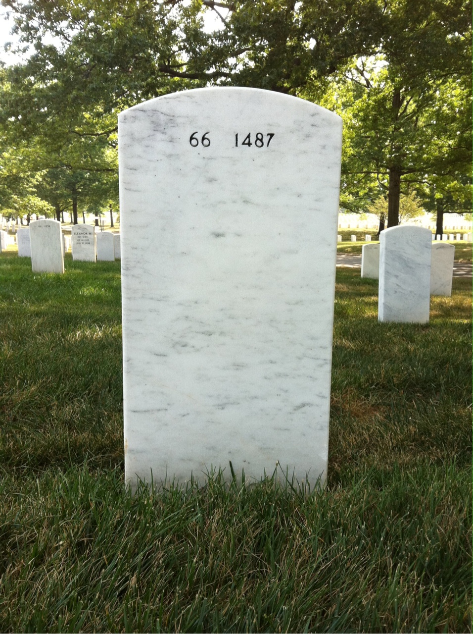Back of headstone — Paul Berkley