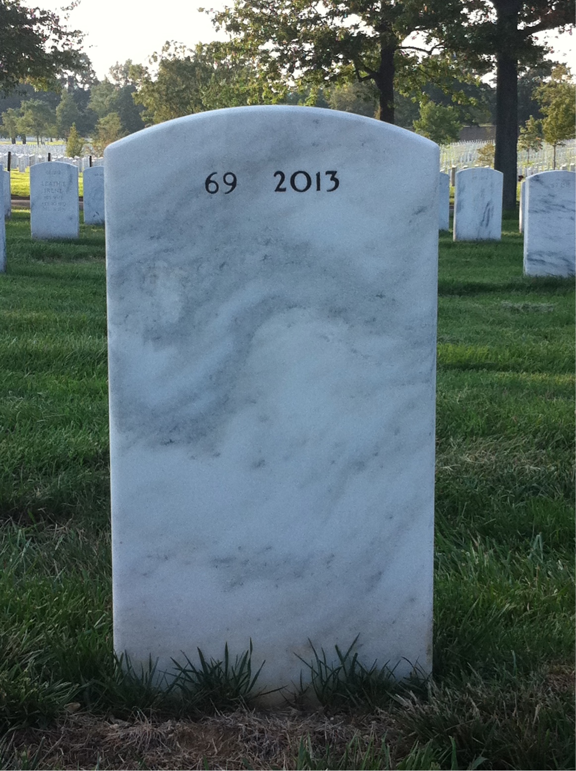 Back of headstone — Clifford Crivello