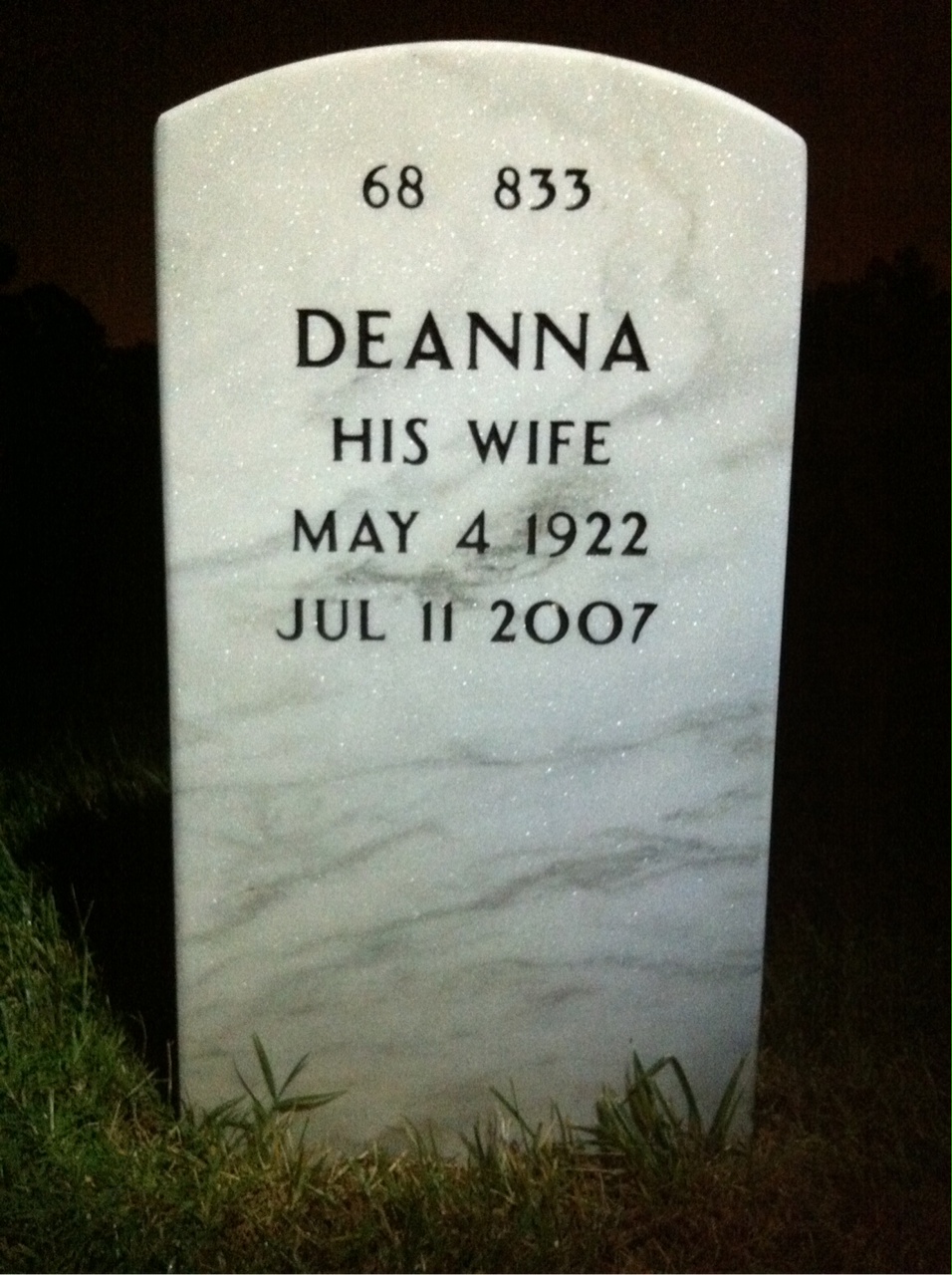 Back of headstone — William Nichols