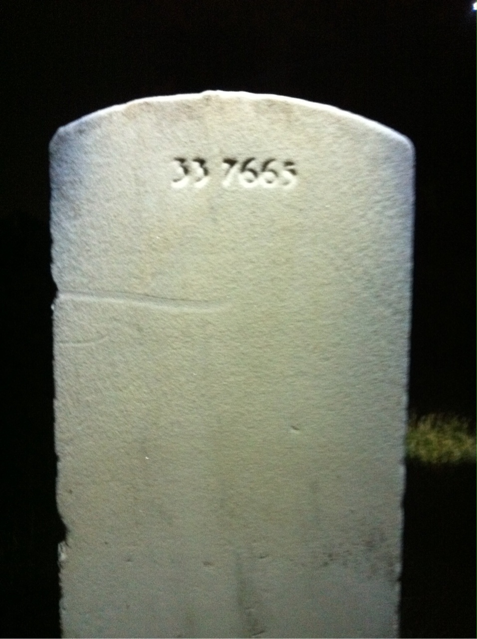 Back of headstone — Floyd Minor