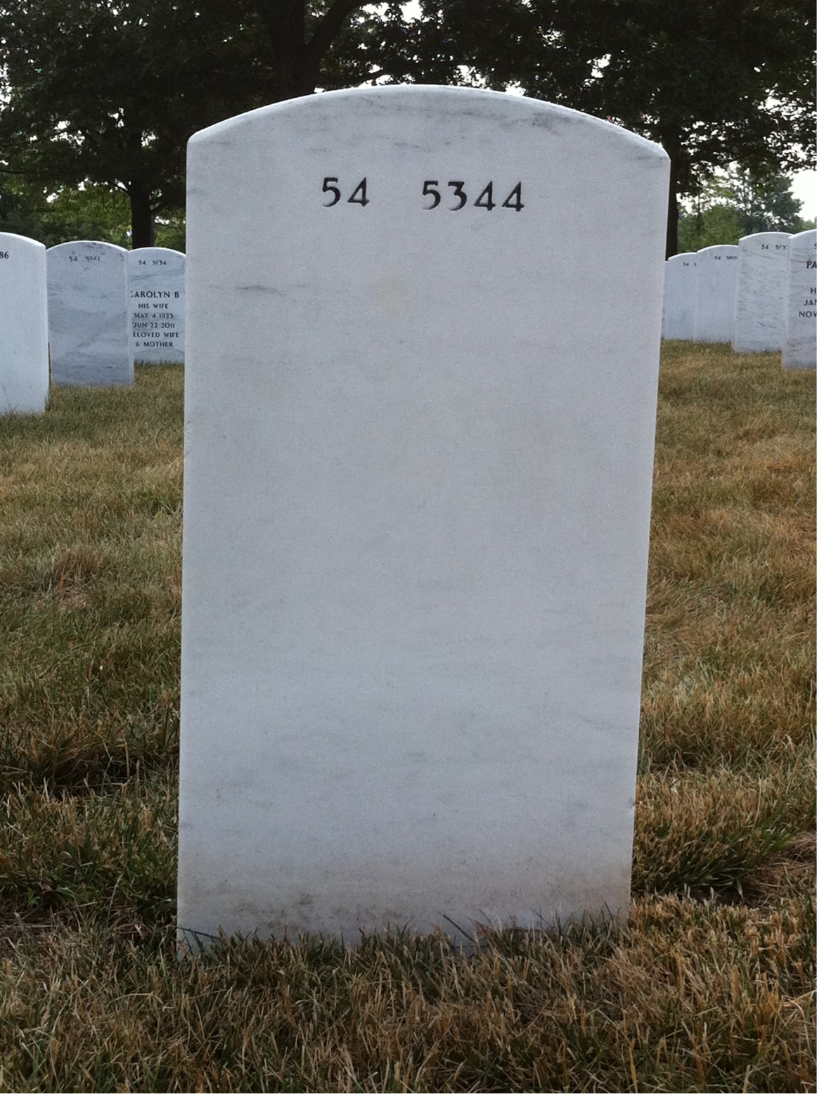 Back of headstone — Richard Britton