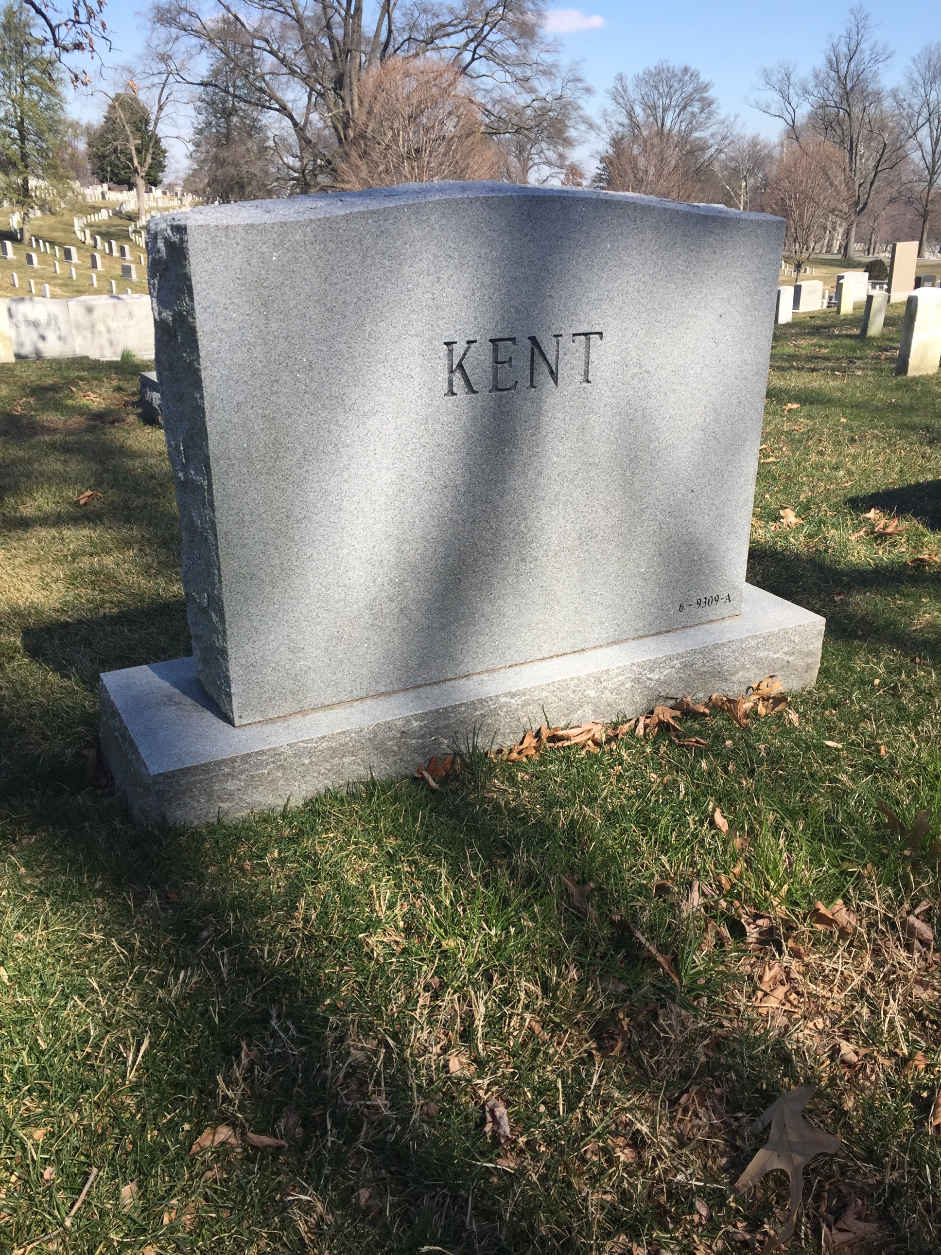 Back of headstone — Richard Kent