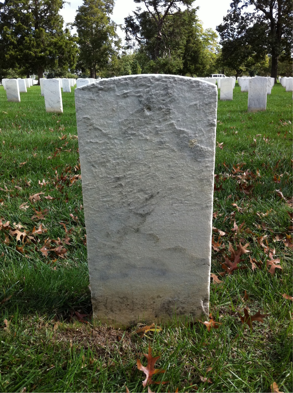 Back of headstone — John Ames