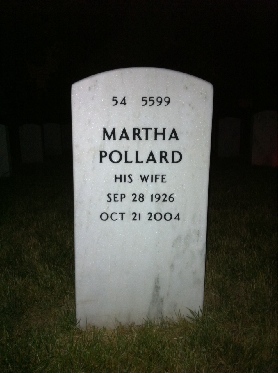 Back of headstone — Joseph Folio