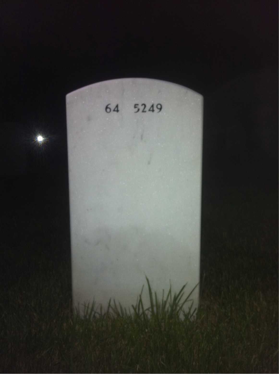 Back of headstone — Martin Asbacher