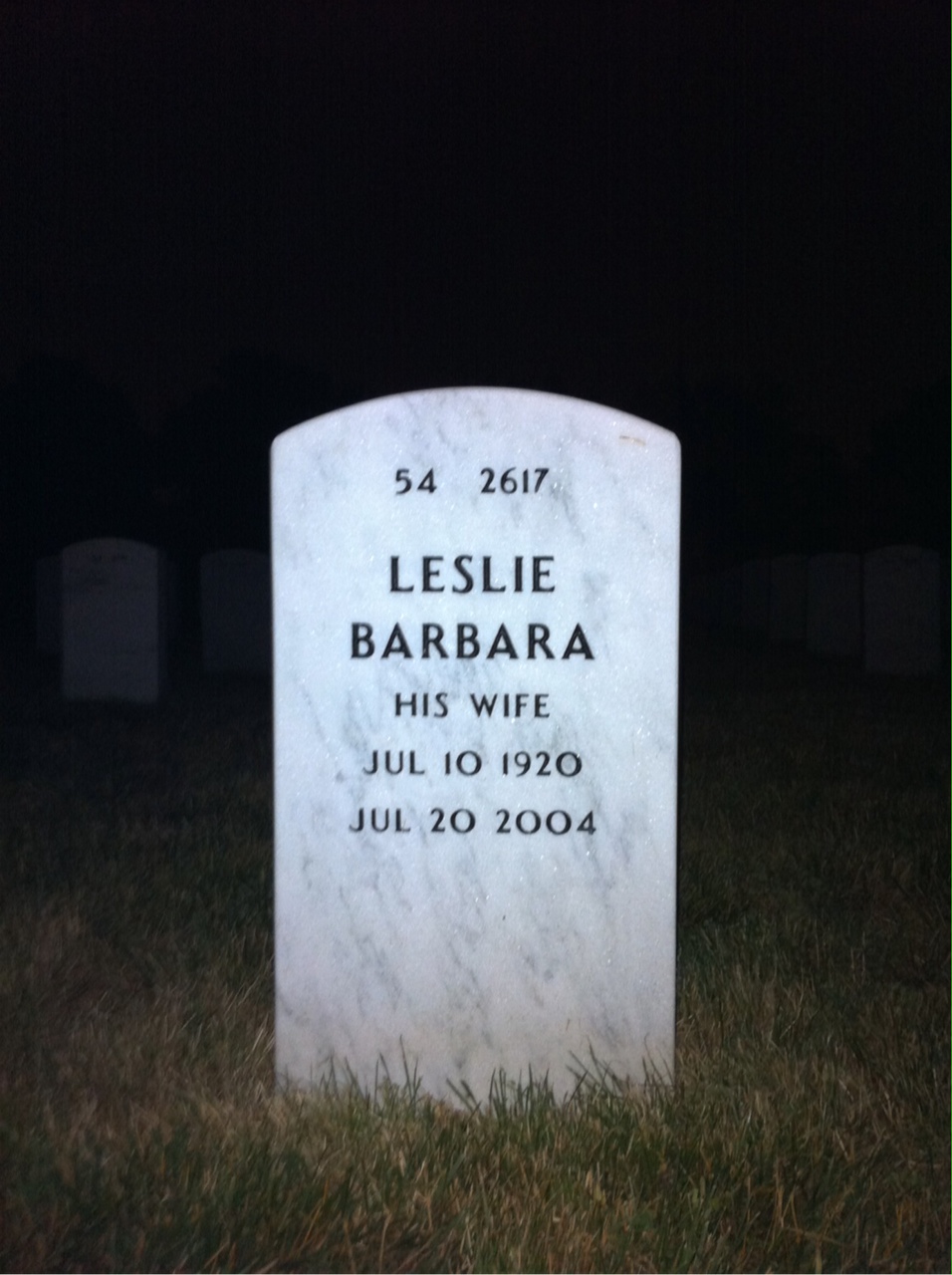 Back of headstone — George Dwyre