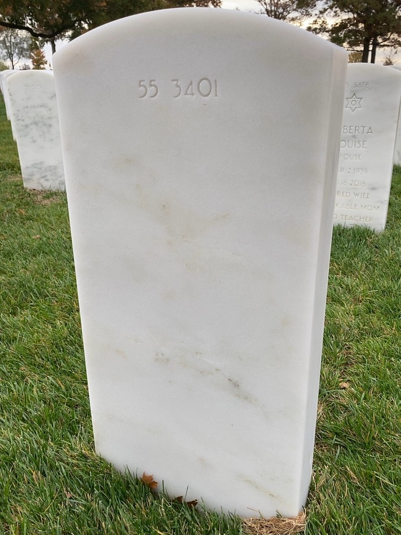 Back of headstone — George Mosey