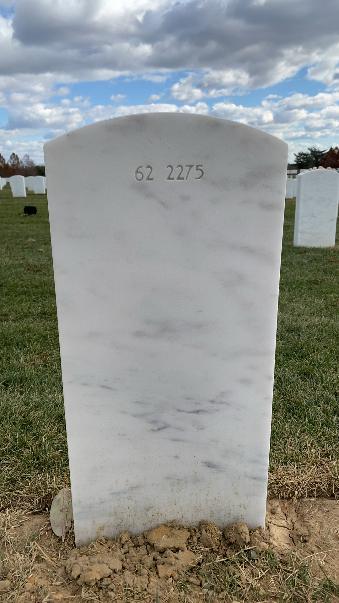 Back of headstone — Marvin Sheldon Marcelle