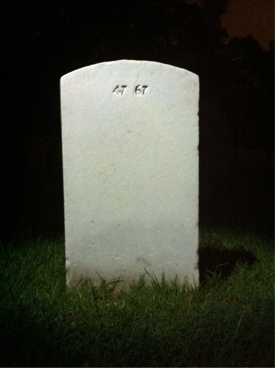 Back of headstone — Paul Moorehead