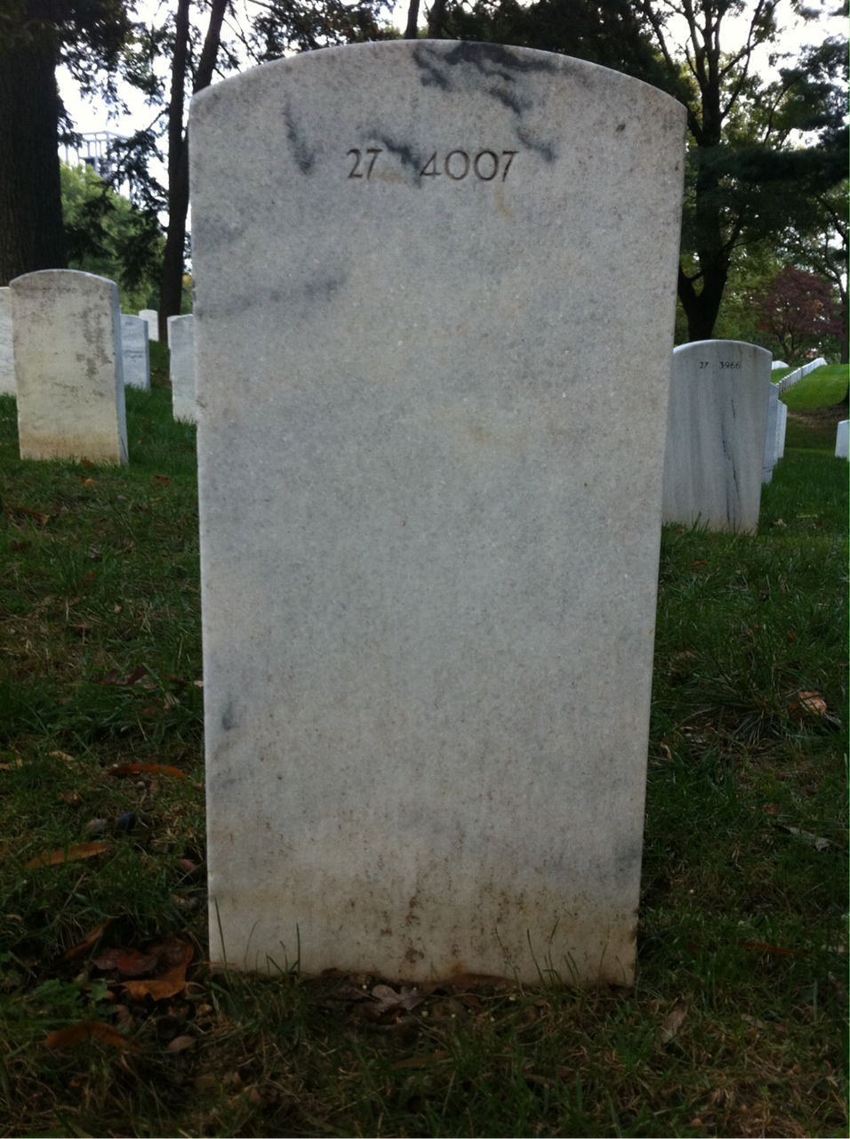 Back of headstone — Pete Anderson