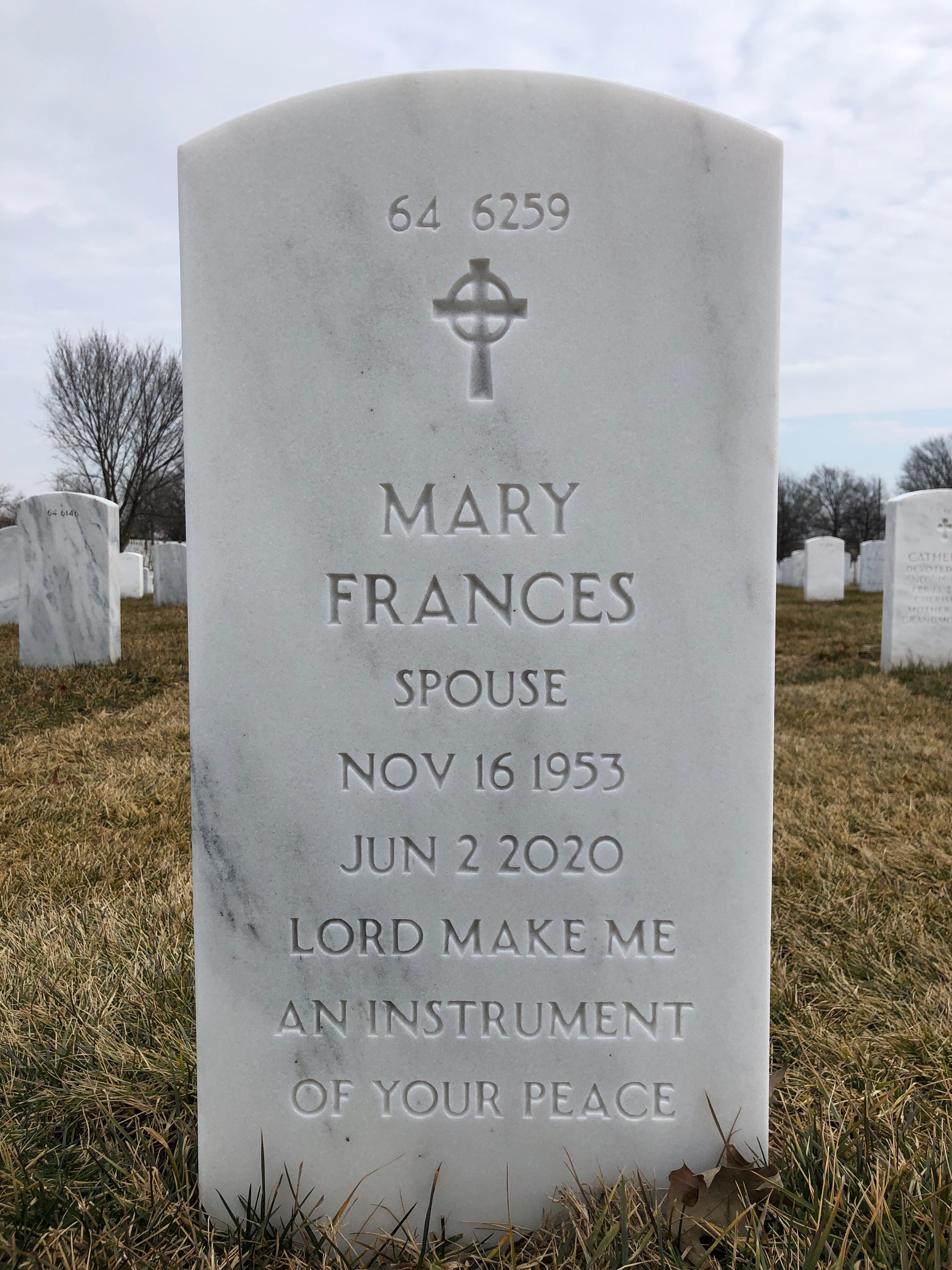Back of headstone — Stephen Mark Evans