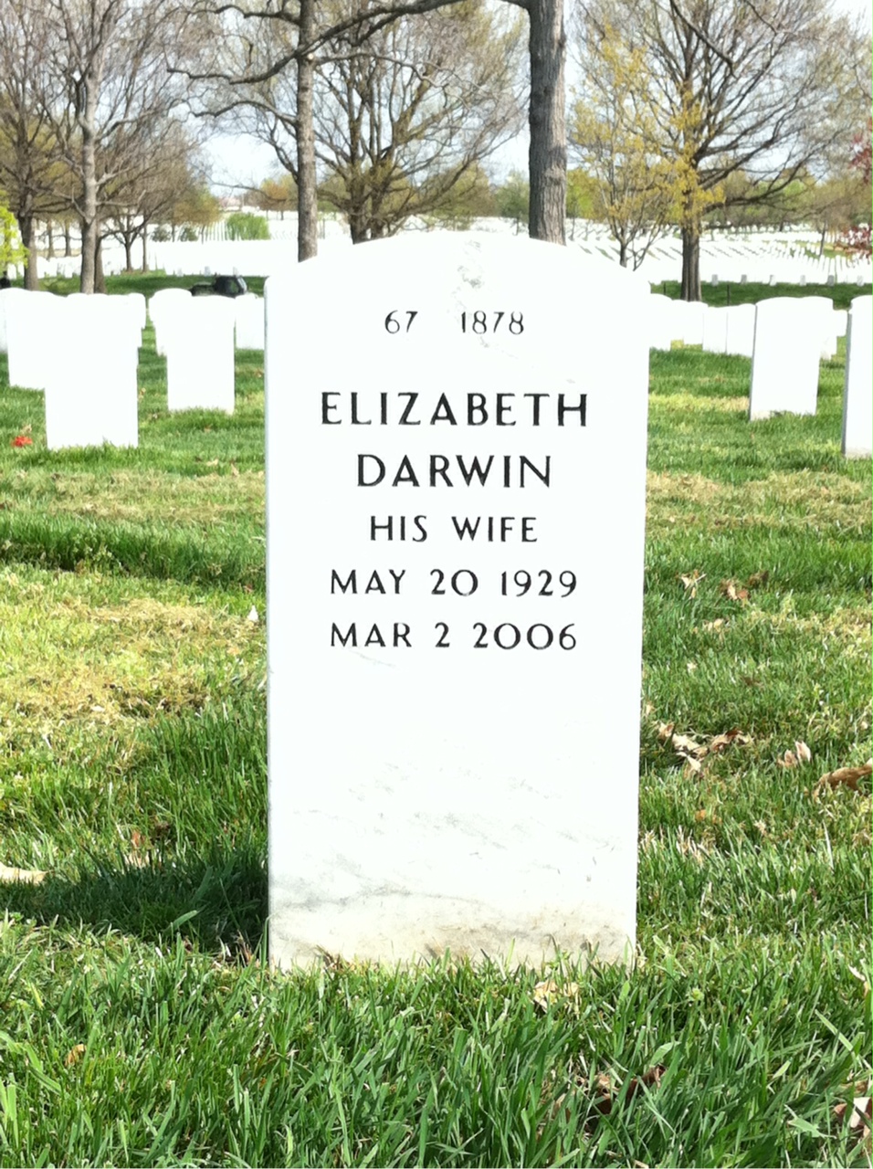 Back of headstone — Leo Hummel