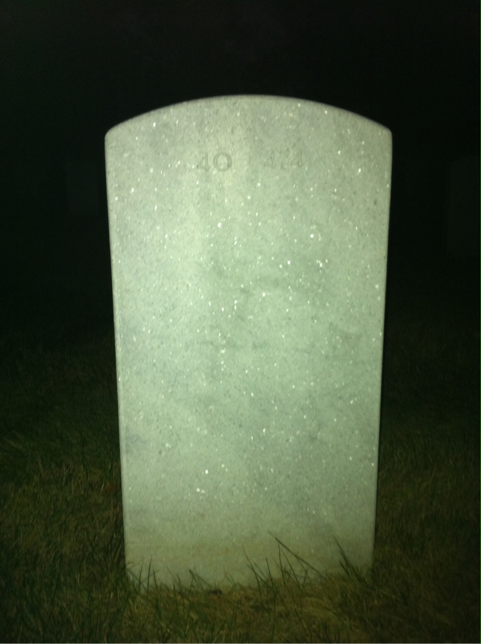 Back of headstone — Carl Dodson