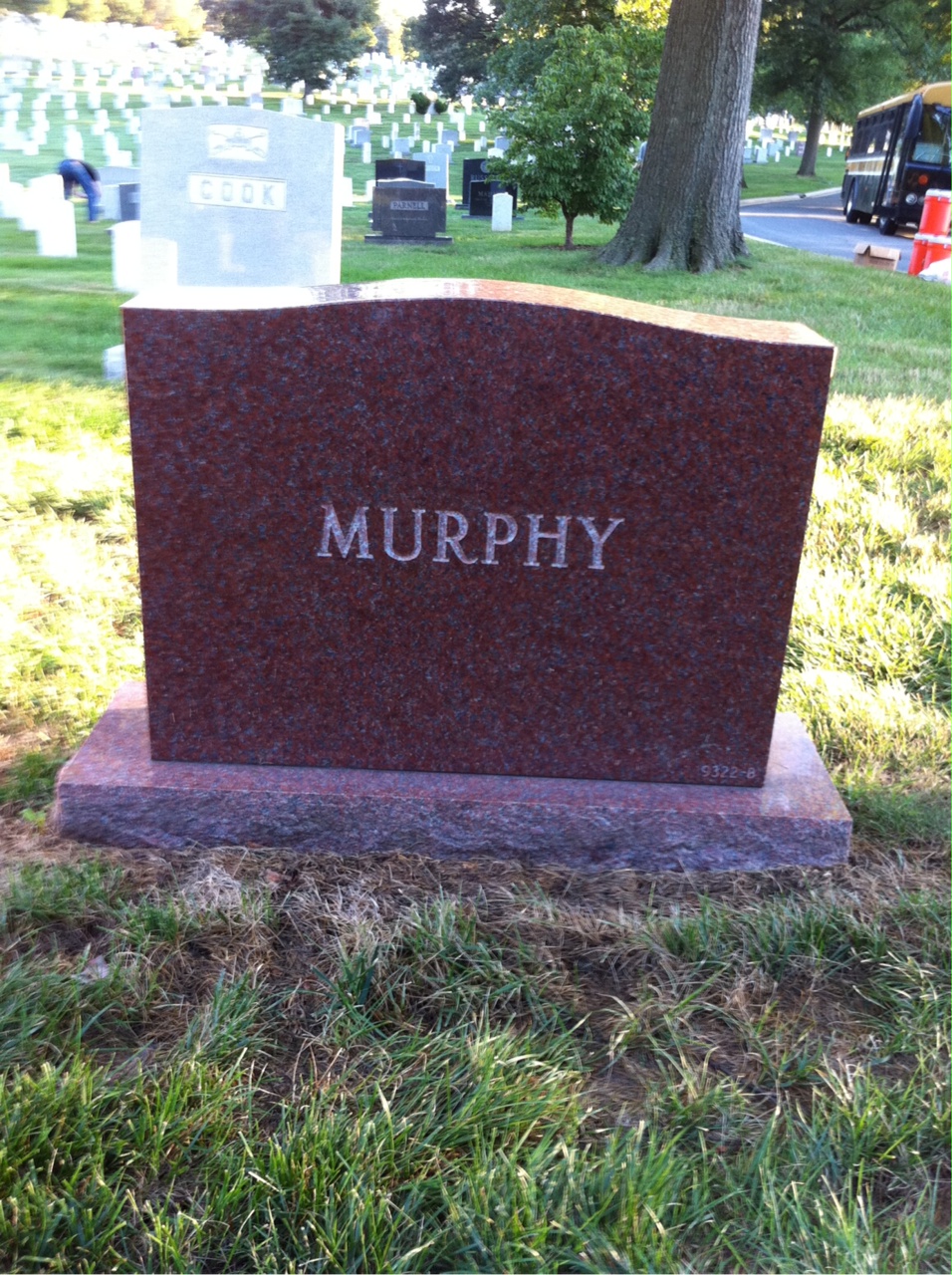 Back of headstone — Charles Murphy
