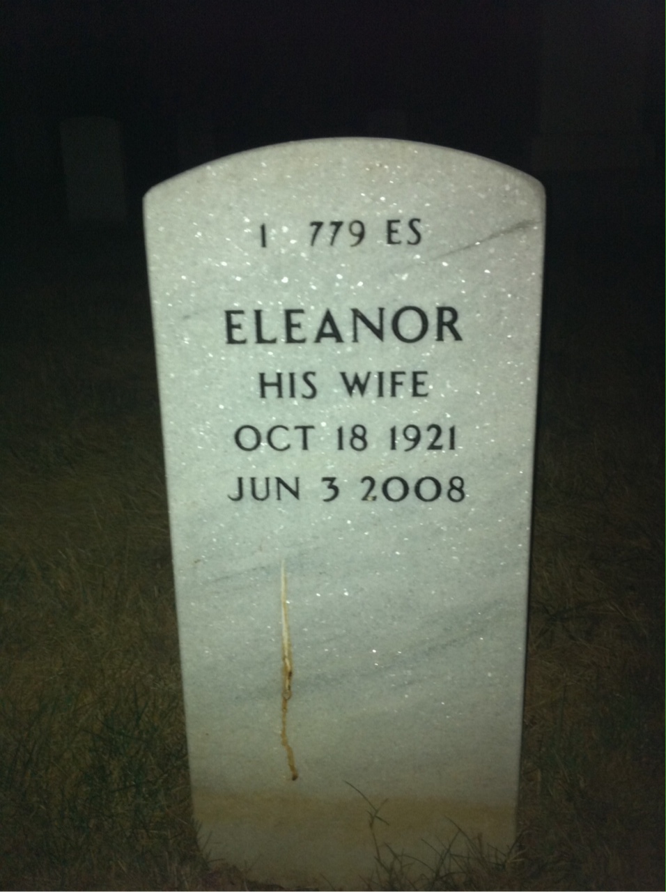 Back of headstone — Robert Kearney